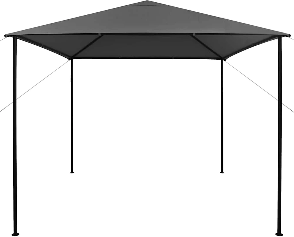 Pavėsinė, antracito spalvos, 3x3m, audinys ir plienas, 180 g/m²