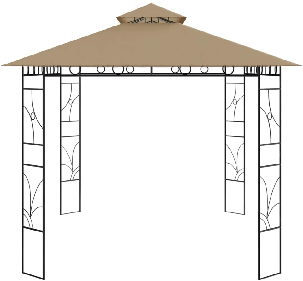 Pavėsinė, taupe spalvos, 4x3x2,7m, 160g/m²