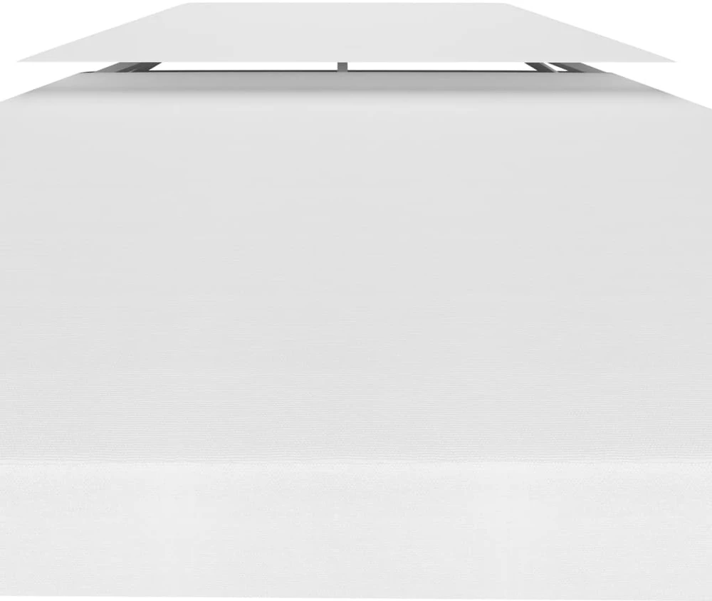 Pavėsinės uždangalas, 2 pakopų, baltas, 4x3m, 310 g/m²