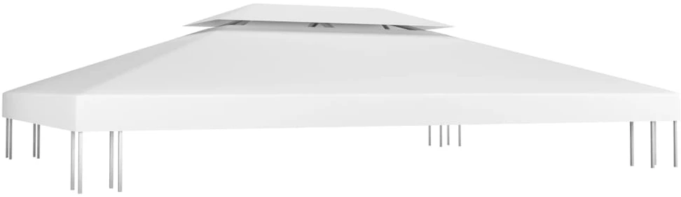 Pavėsinės uždangalas, 2 pakopų, baltas, 4x3m, 310 g/m²