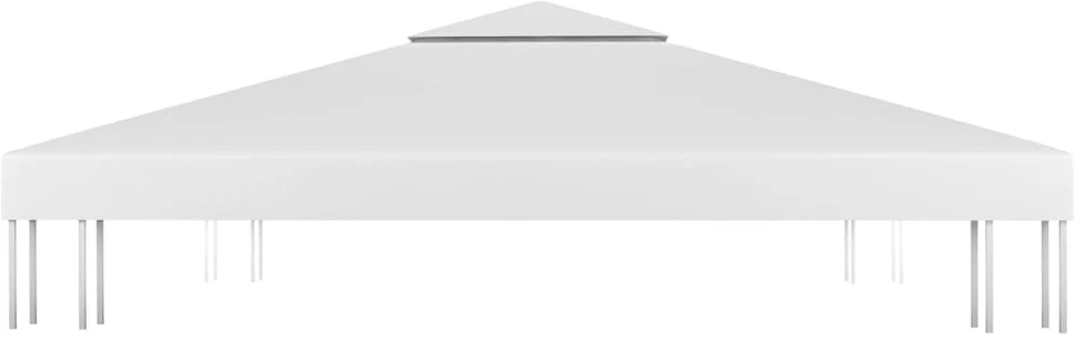 Pavėsinės uždangalas, 2 pakopų, baltas, 4x3m, 310 g/m²