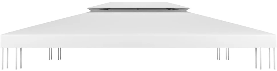 Pavėsinės uždangalas, 2 pakopų, baltas, 4x3m, 310 g/m²