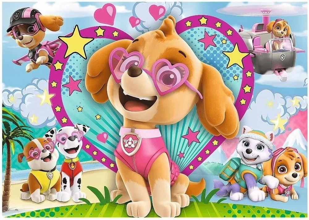Paw Patrol blizgantis dėlionė, dangaus šviesoje (vaikiška dėlionė)