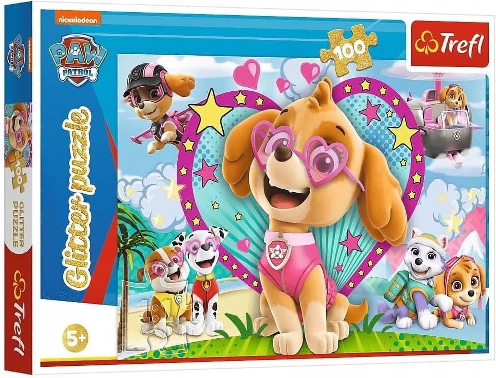 Paw Patrol blizgantis dėlionė, dangaus šviesoje (vaikiška dėlionė)