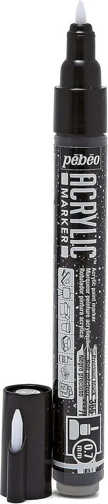 Pebeo Deco Marker, Precious Juodas, 0,7 mm