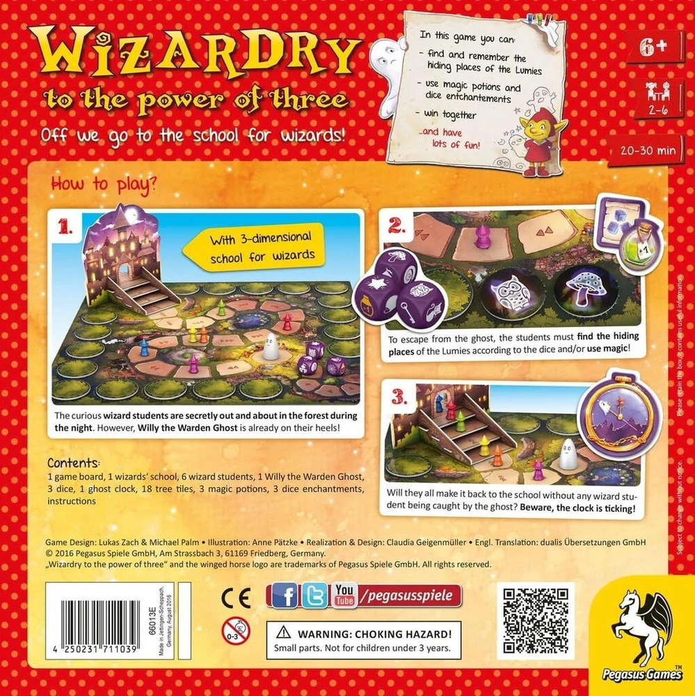 Pegasus Spiele 66013e Wizardry to The Power of Three stalo žaidimas