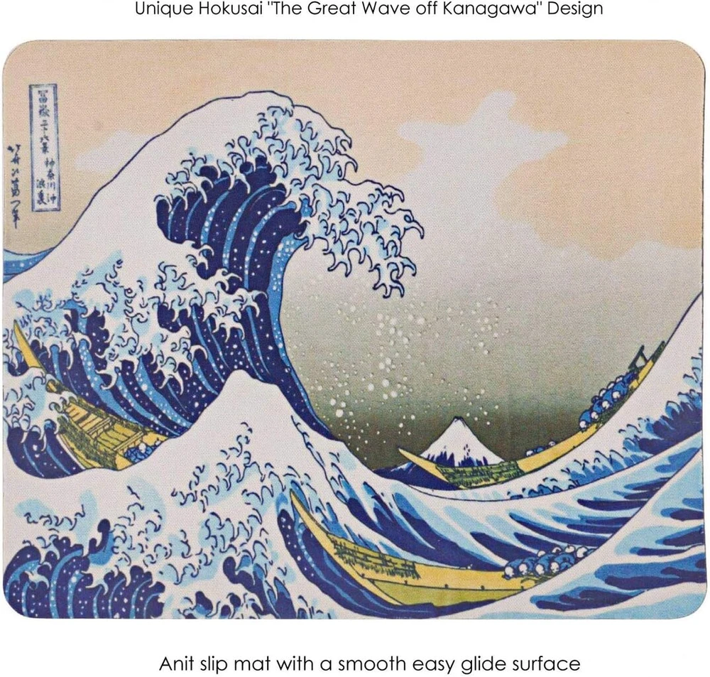 Pelės kilimėlis "didžioji bangų" Hokusai dizainas