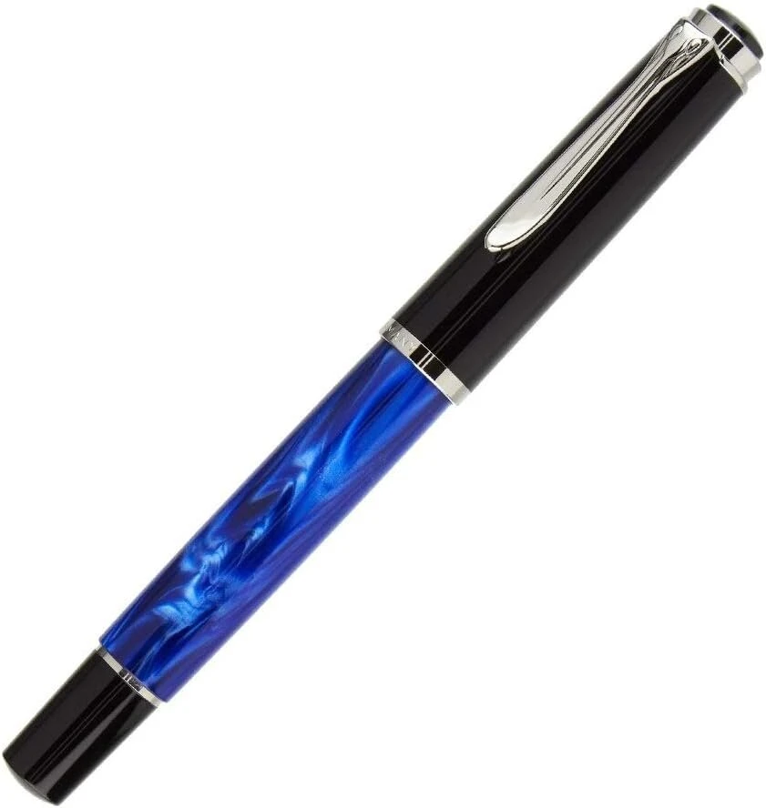 Pelikan M205 plunksnakotis Classic 205 Ef plunksna dovanų dėžutėje, mėlynas marmuras