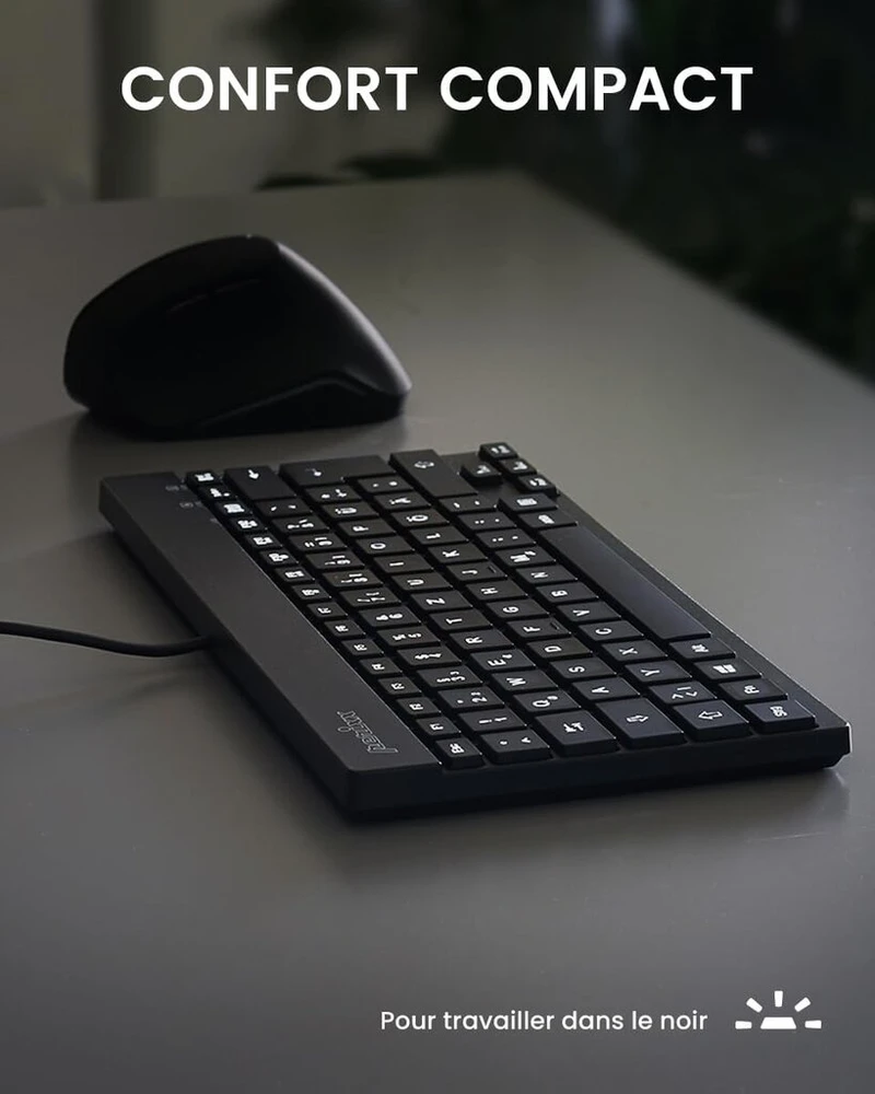 Periboard-326 mini klaviatūra su apšvietimu