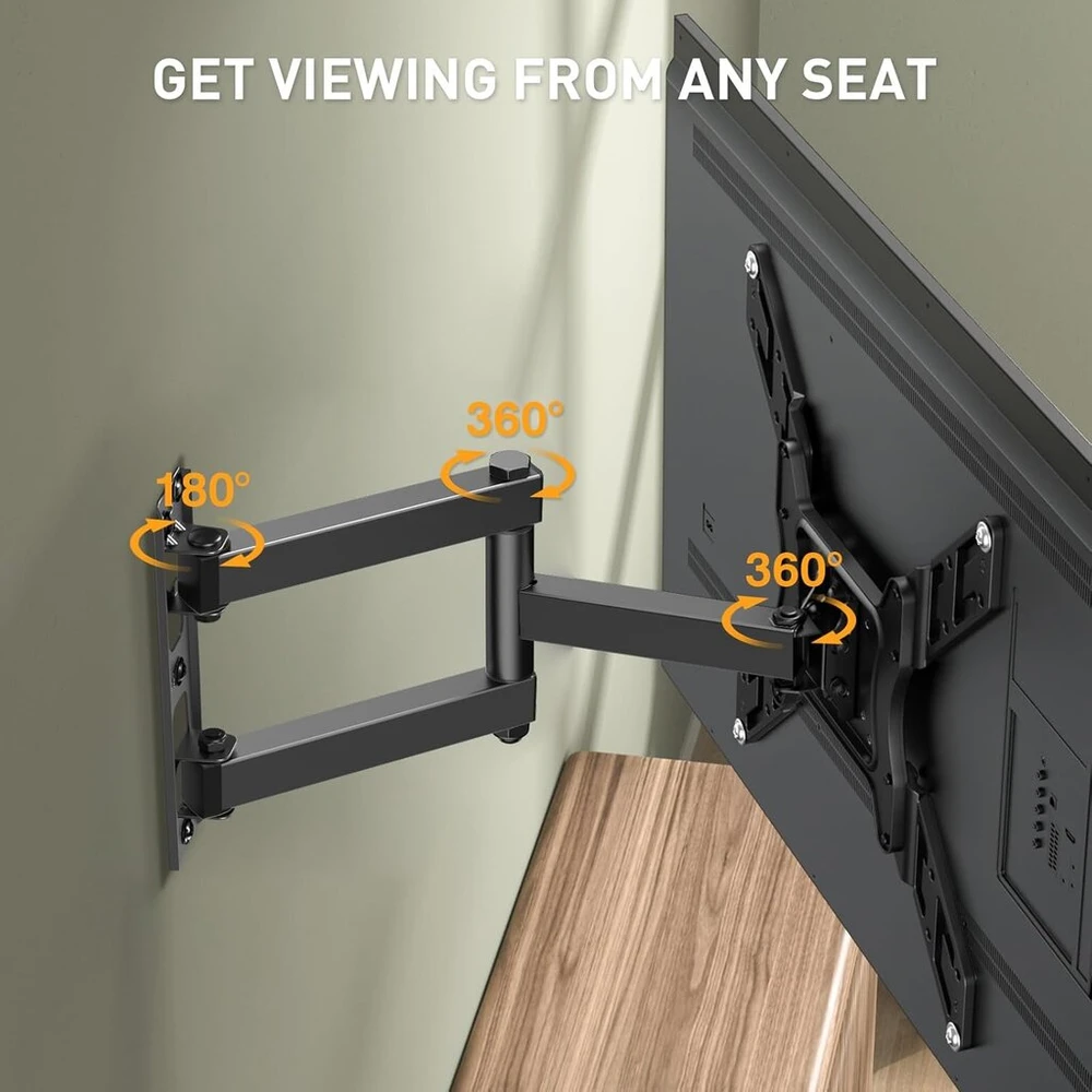 Perlegear Tv laikiklis prie sienos, pasukamas, 23-55 colių, 45 kg