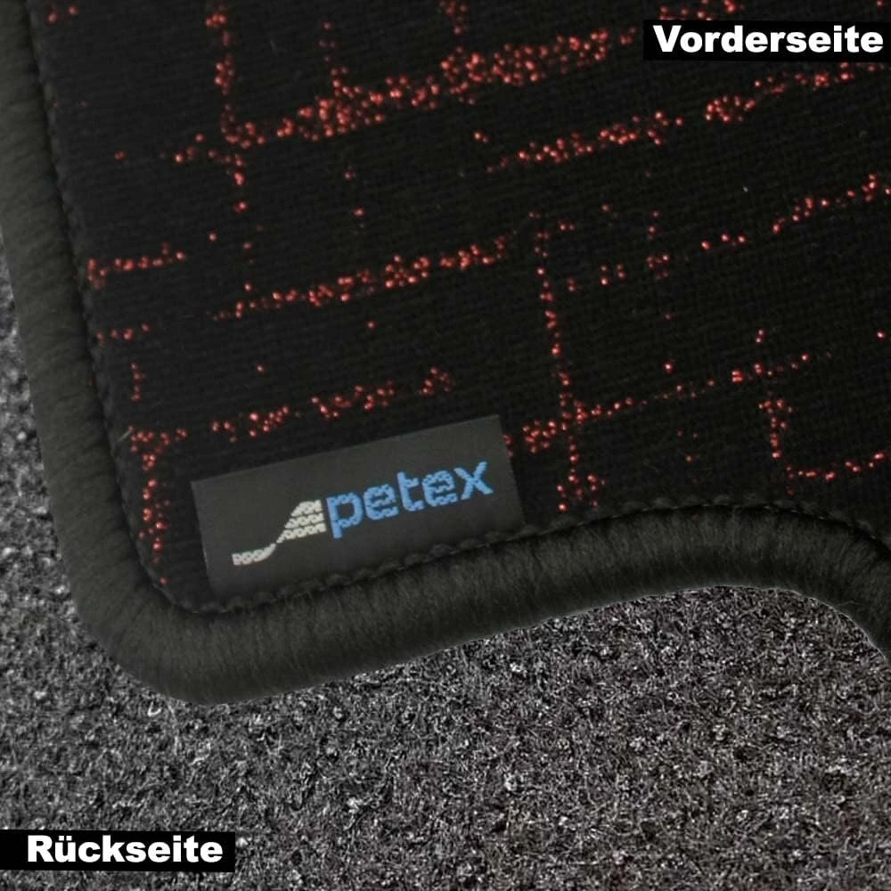 Petex Modernus automobilio kilimėlis, aukščiausios kokybės, galinis, raudonas, 1 vnt.