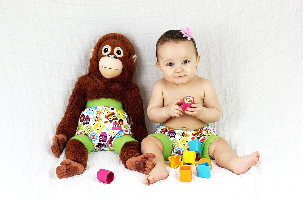 Petit Lulu užmaunamos kelnaitės S dydis (4-7kg) kelnaitėms-sausklenėms (pelėdos)