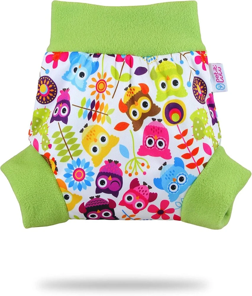Petit Lulu užmaunamos kelnaitės S dydis (4-7kg) kelnaitėms-sausklenėms (pelėdos)