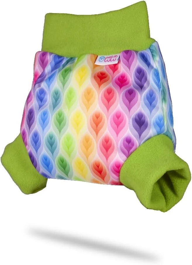 Petit Lulu užmaunamos Pul kelnaitės dydis L (9–13 kg) neperšlampamos užmaunamos kelnės sauskelnėms daugkartinėms sauskelnėms, pagamintos Es (rainbow Flames)