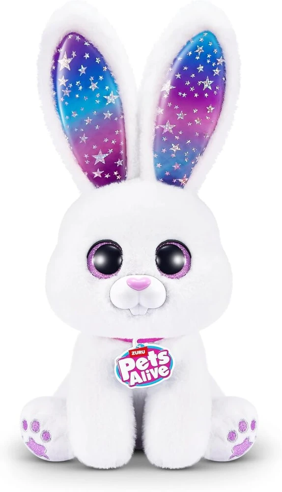 Pets Alive Magic Bunnies by Zuru interaktyvus pliušinis žaislas su staigmena (baltas triušis)