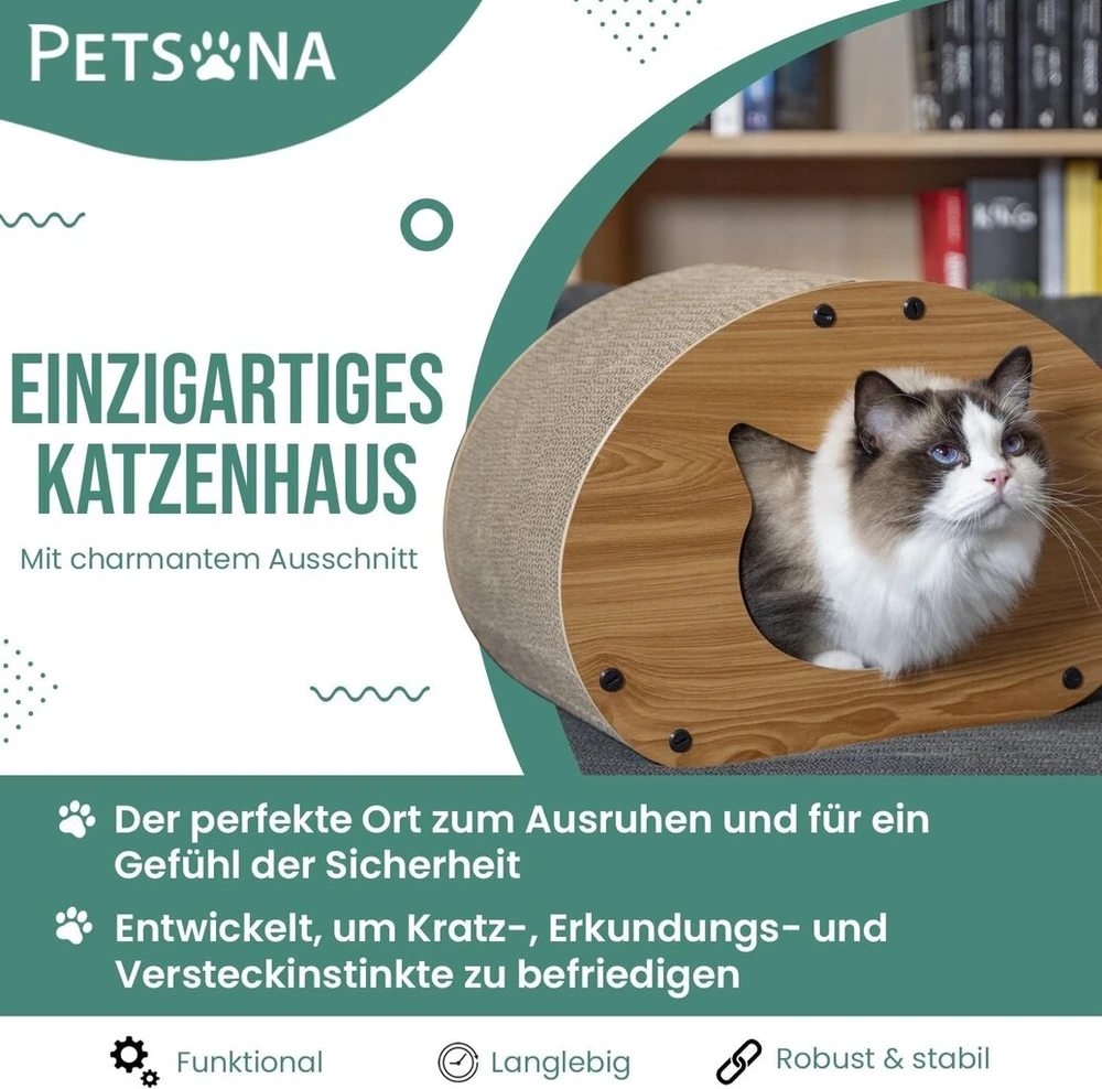 Petsona draskyklė katėms, natūralus kačių draskytuvas, žaidimų aikštelė, draskyklė ir draskymo kilimėlis katei, žaislas katei, savarankiškas užimtumas, natūralus