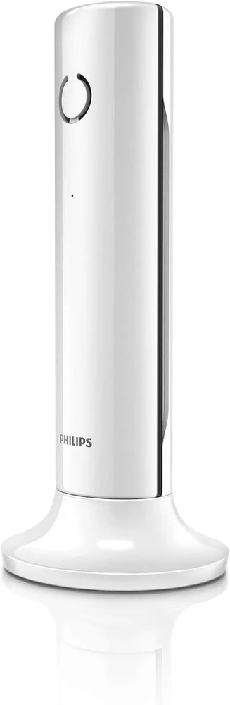 Philips laidinis telefonas M4501w/01 – kompaktiškas dizainas – Hq garsas ir skambinimas laisvomis rankomis – telefonų knyga iki 50 vardų – Eco režimas – 16 valandų pokalbių trukmė – baltas