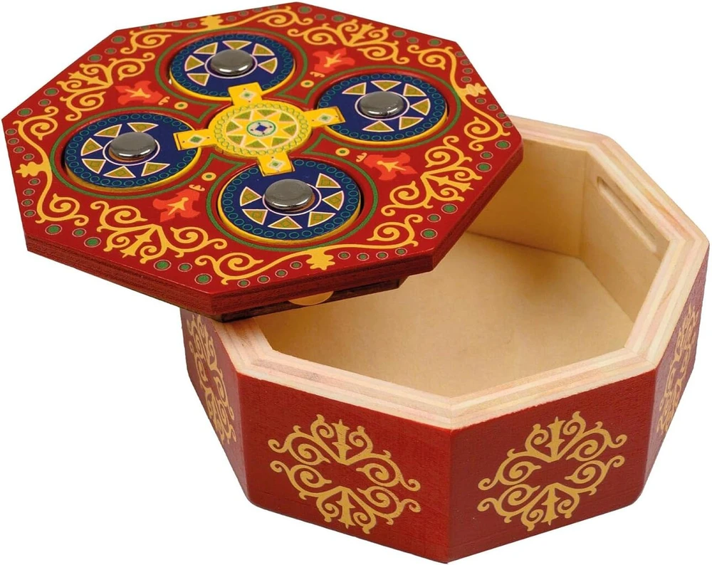 Philos 5532 Magic Box Okto, paslapčių dėžutė, dovanų dėžutė, dėlionės dėžutė, triukų žaidimas, mąstymo ir galvosūkių žaidimas