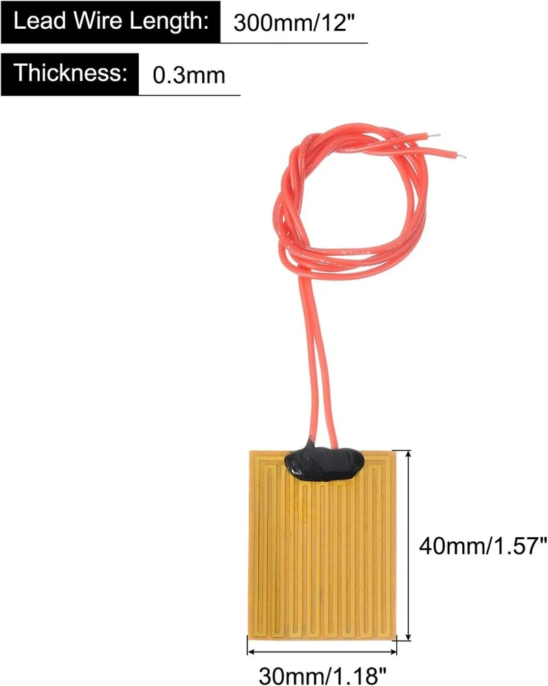 Pi Šildymo Plėvelė 5v 1w Lipni 40x30mm, 6 vnt.