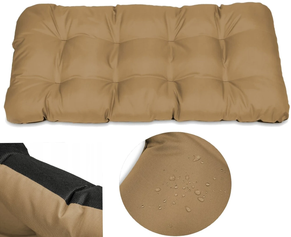 Pillows24 Pagalvėlė sodo suoliukui-supynėms 100x50, smėlio spalvos