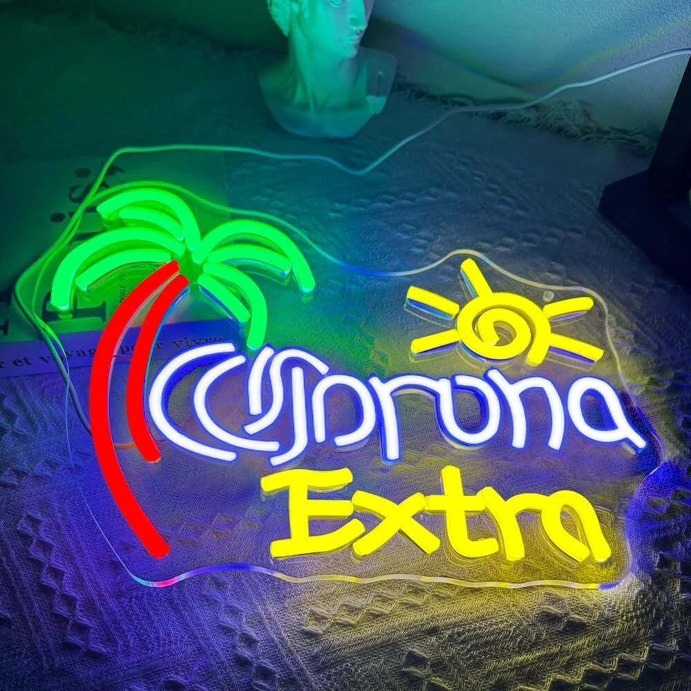 Pakabinamas šviestuvas Piloyinde baro neoninis ženklas beer led ženklas mėlynas ir žalias geltonas neoninis ženklas havajietiška neoninė lempa tinkama baro vakarėlio sienų dekoravimui