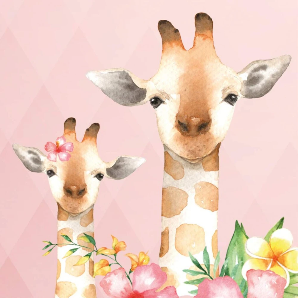 Pink Anna Wand lipni vaiko kambario bordiūras pagamintas Vokietijoje tapetų bordiūras 450 x 11,5 cm sienų lipdukas mergaitėms ir berniukams Jolly Jungle Rožinė