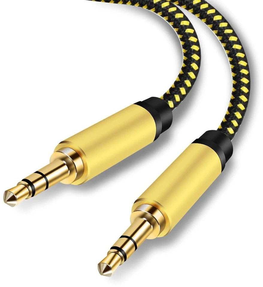 Pkdjfls Aux laidas 3.5 mm audio kabelis Jack kabelis ausinėms, namų/automobilio stereo sistemoms, išmaniesiems telefonams, Mp3 grotuvams ir daugiau - nailonas (1.5 m / 4.5 pėdos)