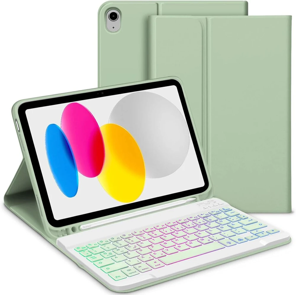 Planšetinio kompiuterio dėklas su apšviečiama klaviatūra Ipad A16/10 11 colių