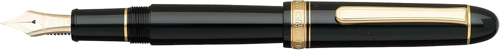 Platinum japoniškas plunksnakotis Century Gold Trim Juodas in Juodas C/juodas/ 0.54-0.64mm Handmade/14k Gold Nib/gift Box/fountain Pen #3776