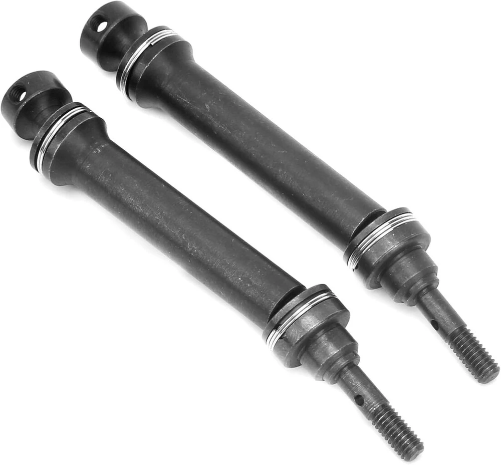 Plieninis spline pavaros velenas, 2 vnt priekinis galinis plieno spline velenas, skirtas traxxas mini e revo/mini summit 1/16 rc automobiliui (juodas)