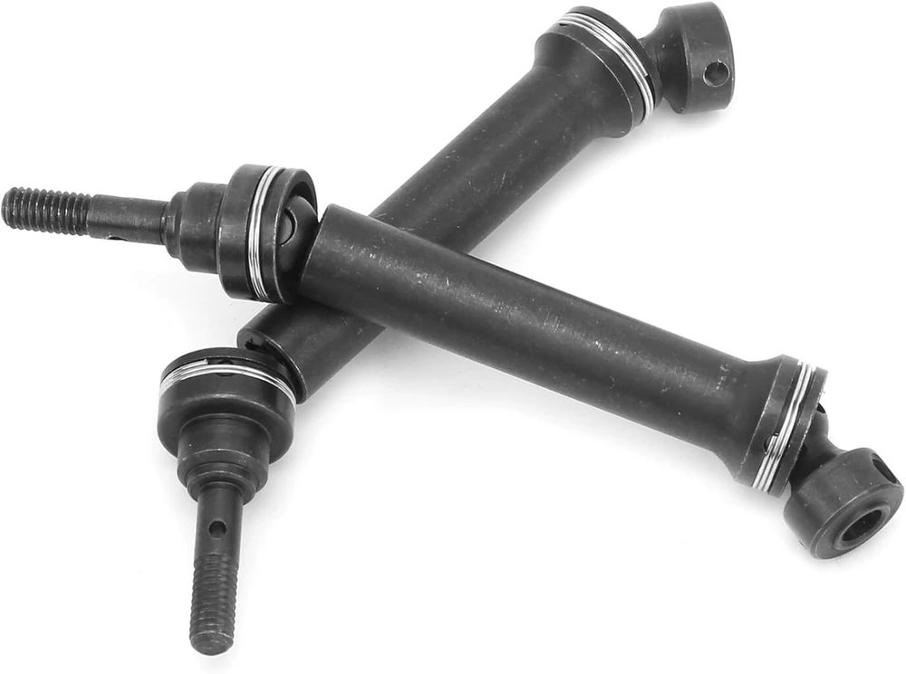 Plieninis spline pavaros velenas, 2 vnt priekinis galinis plieno spline velenas, skirtas traxxas mini e revo/mini summit 1/16 rc automobiliui (juodas)