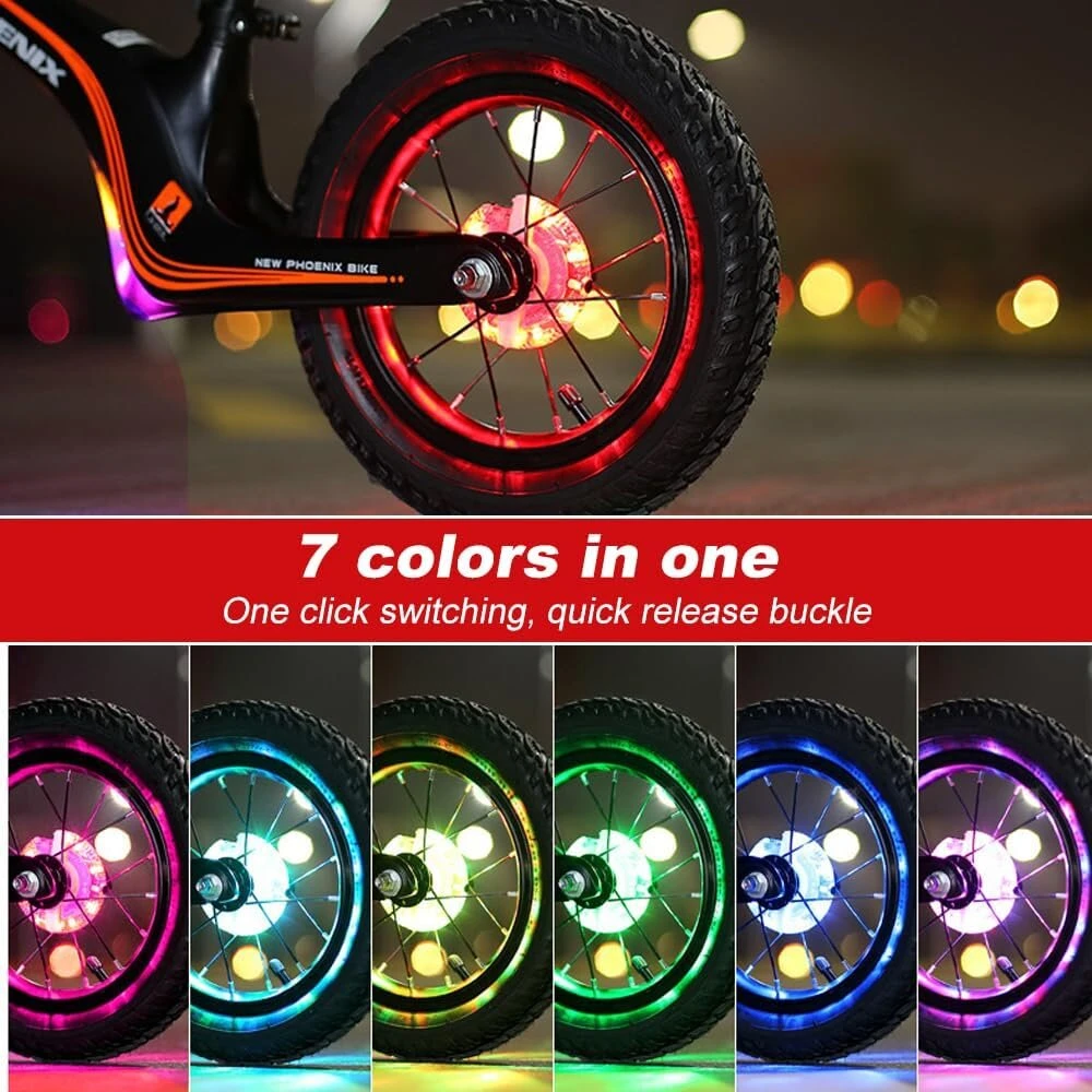 Pllype 2 Led vaikiškų žibintų pakuotė, Usb įkraunami stipinų žibintai, Ip65 atsparūs vandeniui, Led su 7 spalvomis, 18 šviesos režimų išmanios indukcijos vaikų priedams
