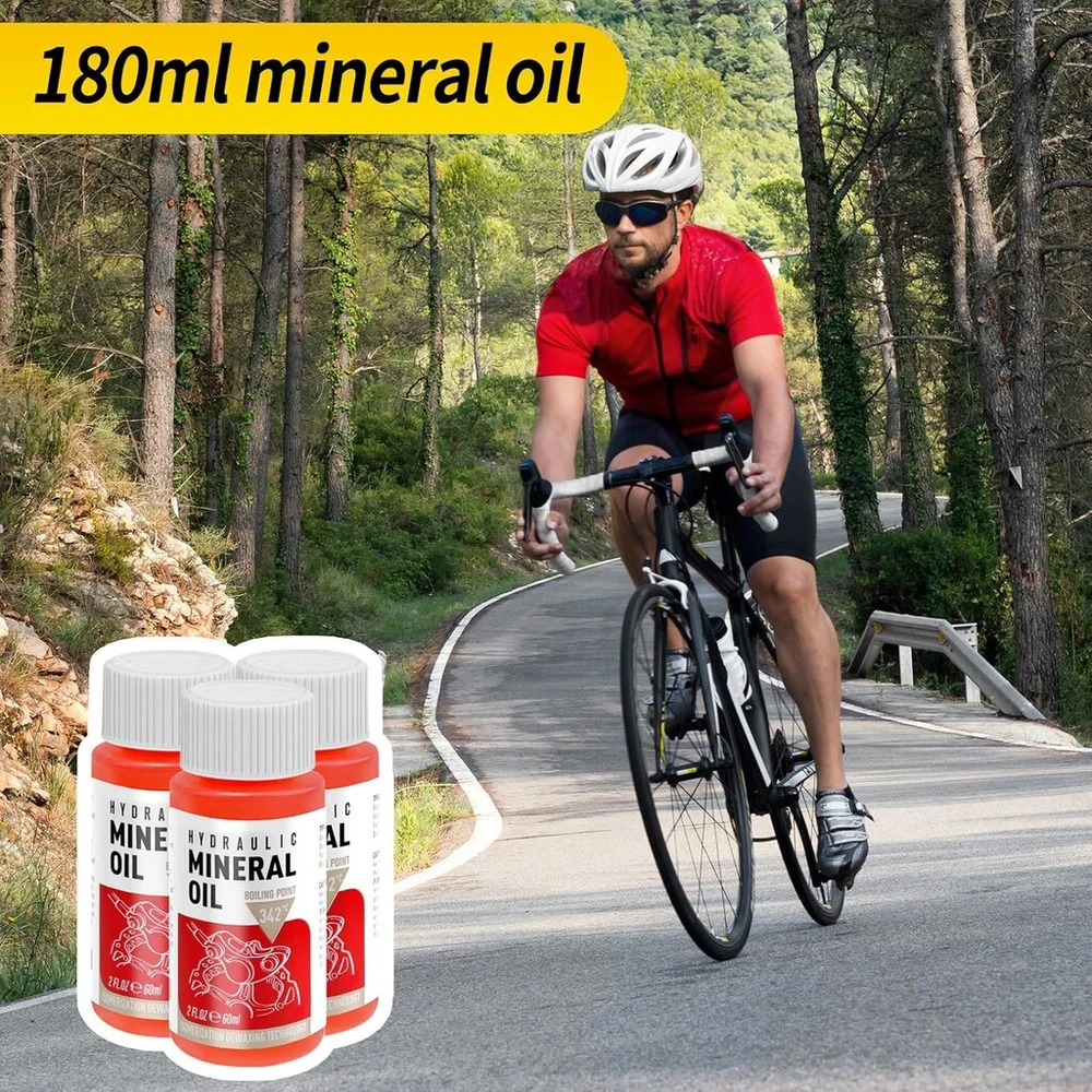Pmbqifay stabdžių nuorinimo įrankis, skirtas shimano, magura, sram, tektro, trp hidrauliniams diskiniams stabdžiams, su 180 ml stabdžių skysčio, dviračių stabdžių nuorinimo rinkinys