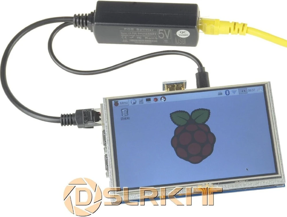 Poe Daliklis 48v į 5v Micro Usb 2.4a Raspberry Pi Maitinimui