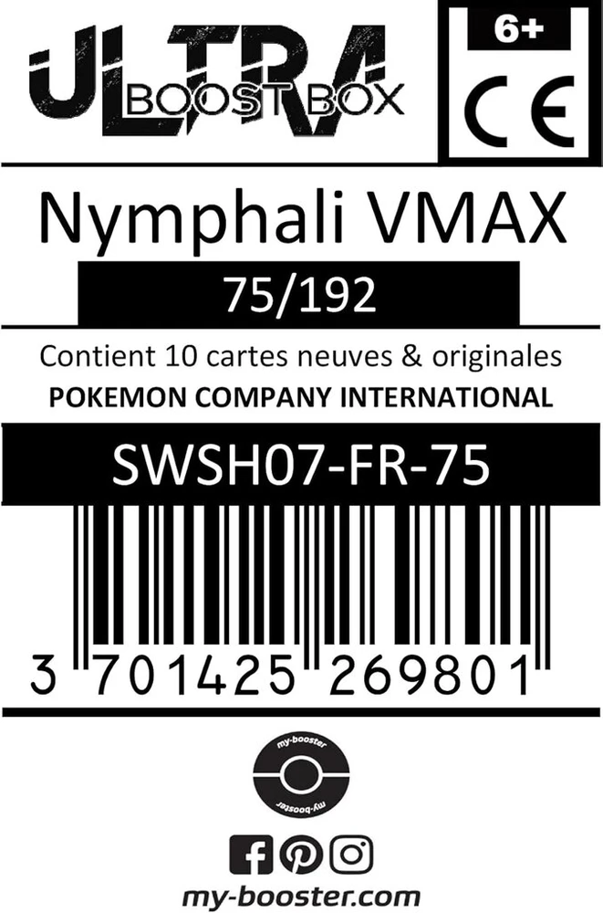 Pokémon Company Swsh07-fr-75 papildymo pakelis