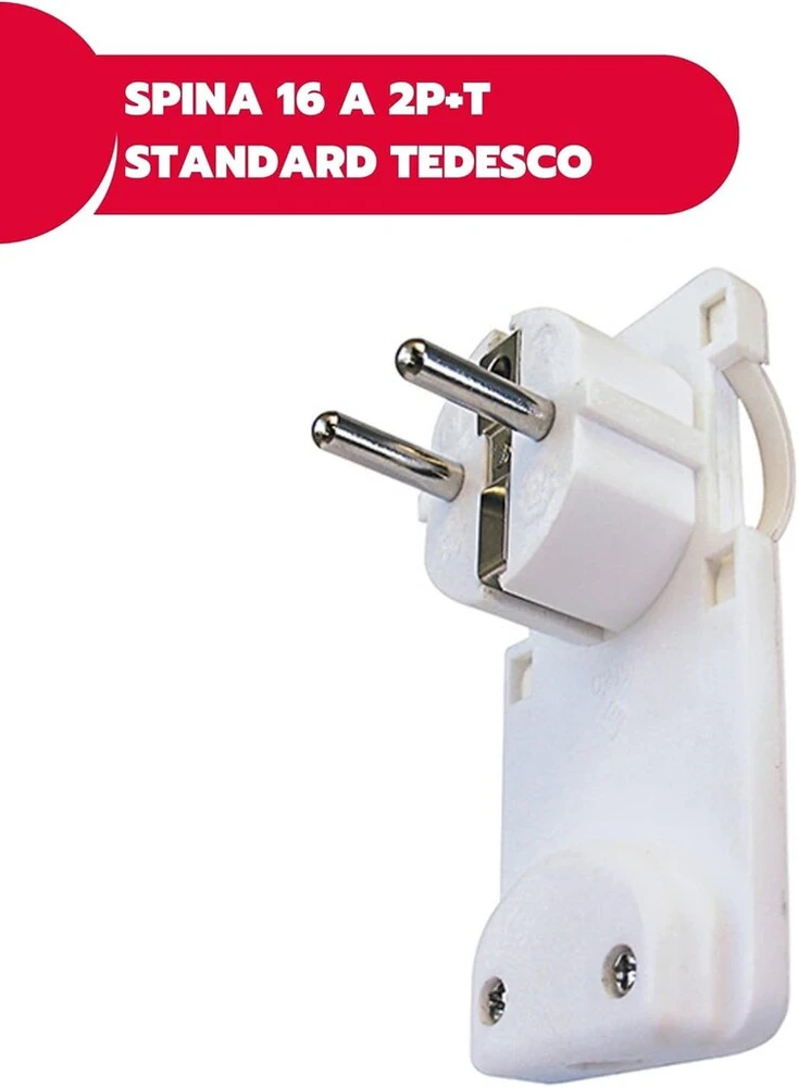 Polypool Pp0454.3 vietą taupantis kištukas 16a 2l + Pe standartinis schuko 90° kabelio lizdo rinkinys 3 kištukai, balta spalva