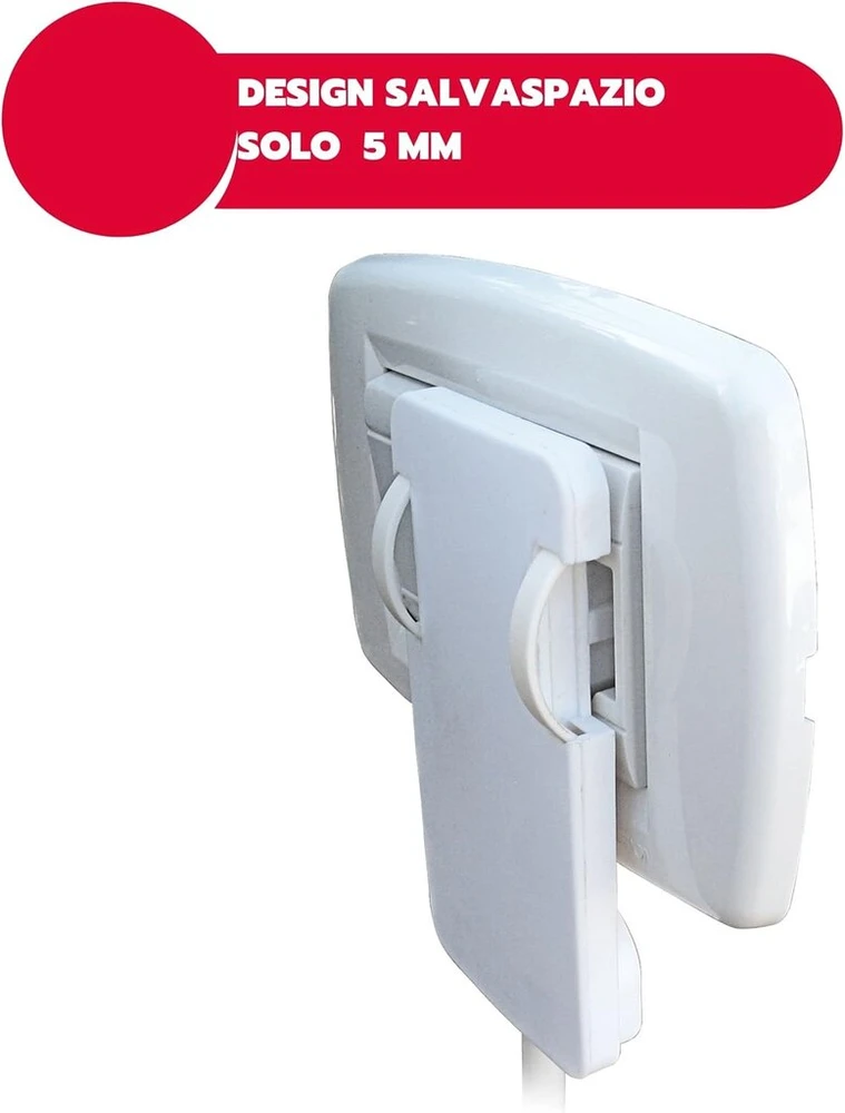 Polypool Pp0454.3 vietą taupantis kištukas 16a 2l + Pe standartinis schuko 90° kabelio lizdo rinkinys 3 kištukai, balta spalva