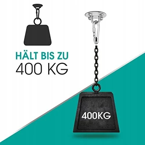 Poprkdre nerūdijančio plieno hamako ir sūpynių kabliukas 400 kg