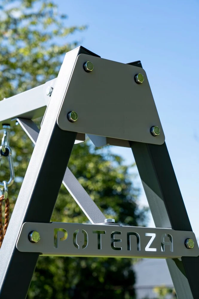 POTENZA Sodo sūpynės metalinis dvigubas rėmas lenkiškos su sūpynėmis