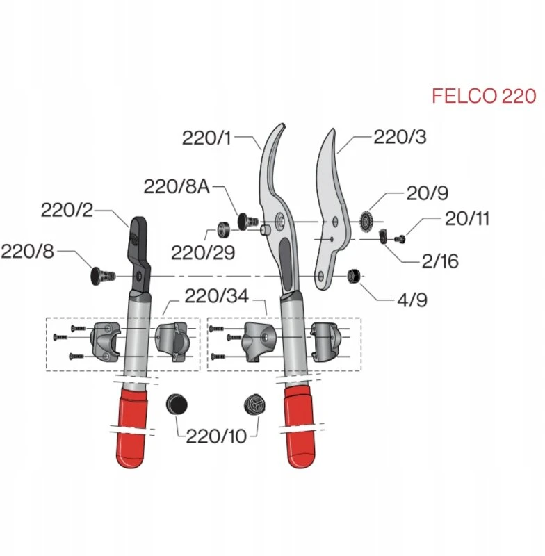 Pradžiamokslio žirklės Felco 220