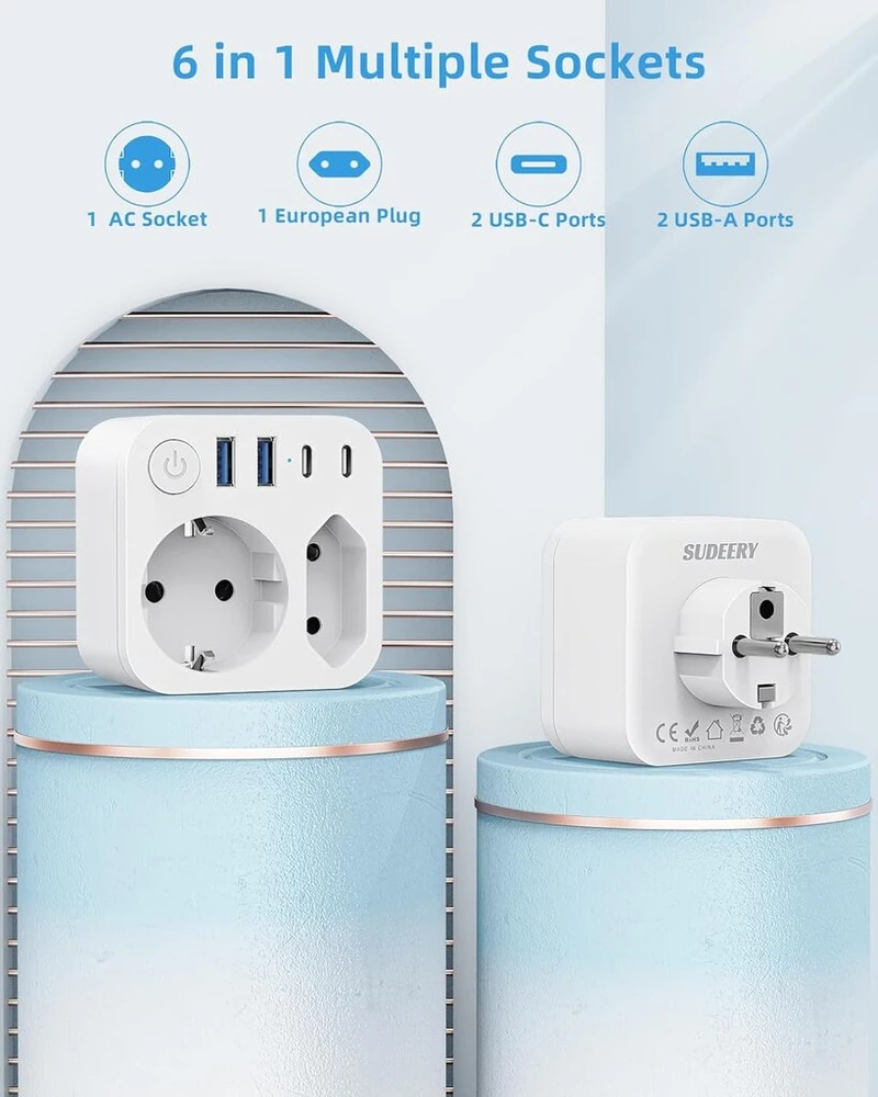 Prailginimo laidas su Usb-c, jungikliu, baltas