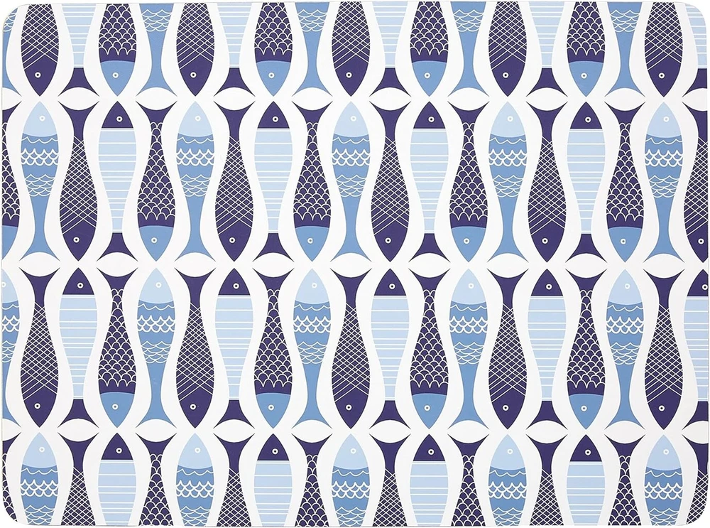Rankšluostis Premier Housewares Pisces padėkliukai, kamštis, mėlyna, 29 x 0.69 x 22 cm