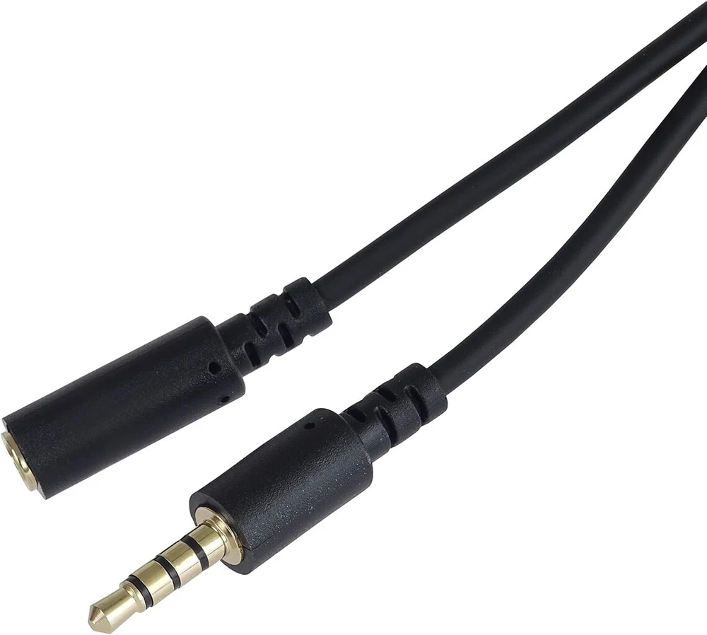 Premiumcord 3m 3.5mm 4 kontaktų audio balso audio jack kabelis prailginimo laidas aux ausinių audio prailginimo kabelis M/f
