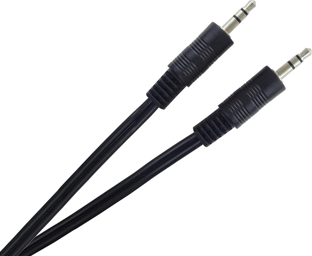 Premiumcord stereo jack kabelis 3 m, 3.5 mm stereo jack kištukas į kištuką, aux ausinių garso jungties kabelis televizoriams, mobiliesiems telefonams, mp3, hifi ekranuotas juodas 3 m