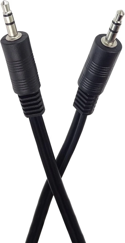 Premiumcord stereo jack kabelis 3 m, 3.5 mm stereo jack kištukas į kištuką, aux ausinių garso jungties kabelis televizoriams, mobiliesiems telefonams, mp3, hifi ekranuotas juodas 3 m
