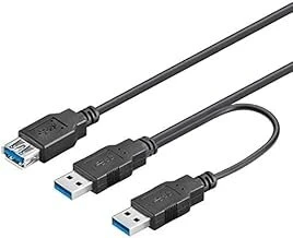 Premiumcord Usb 3.0 Y tipo laidas, 0.3m, juodas