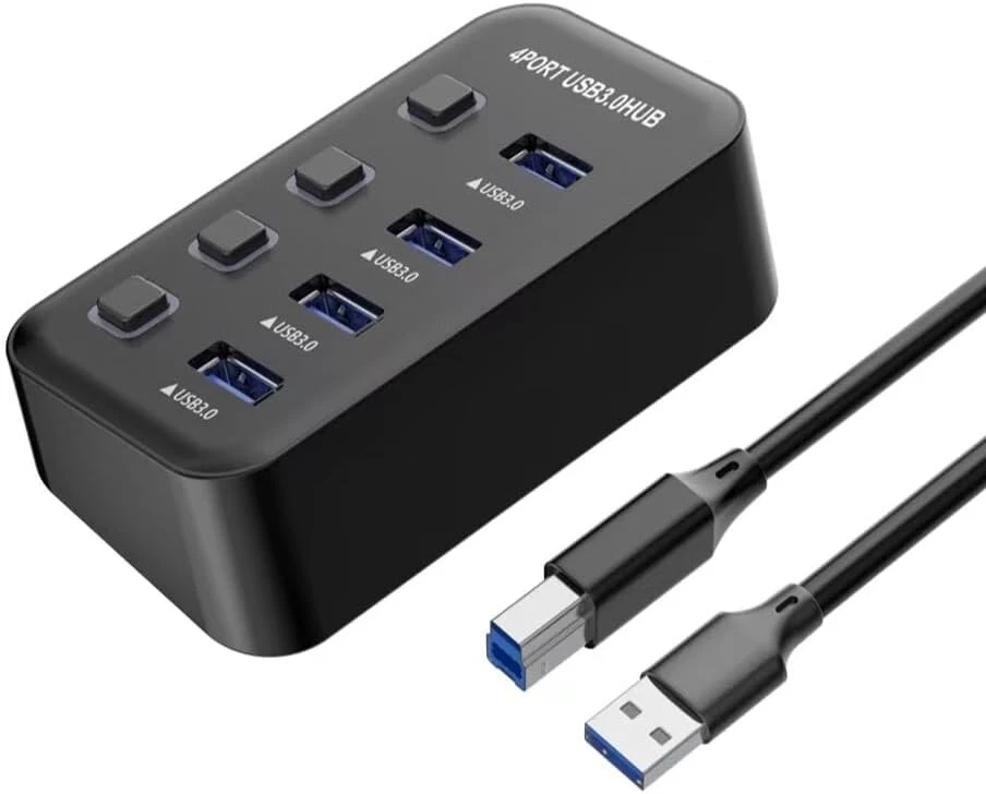Premiumcord Usb 3.2 Hub, 4x Usb-a, 5gbps, Jungikliai, 1m
