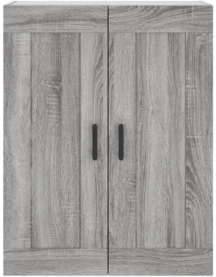 Prie sienos montuojama spintelė, pilka, 69,5x34x90cm, mediena
