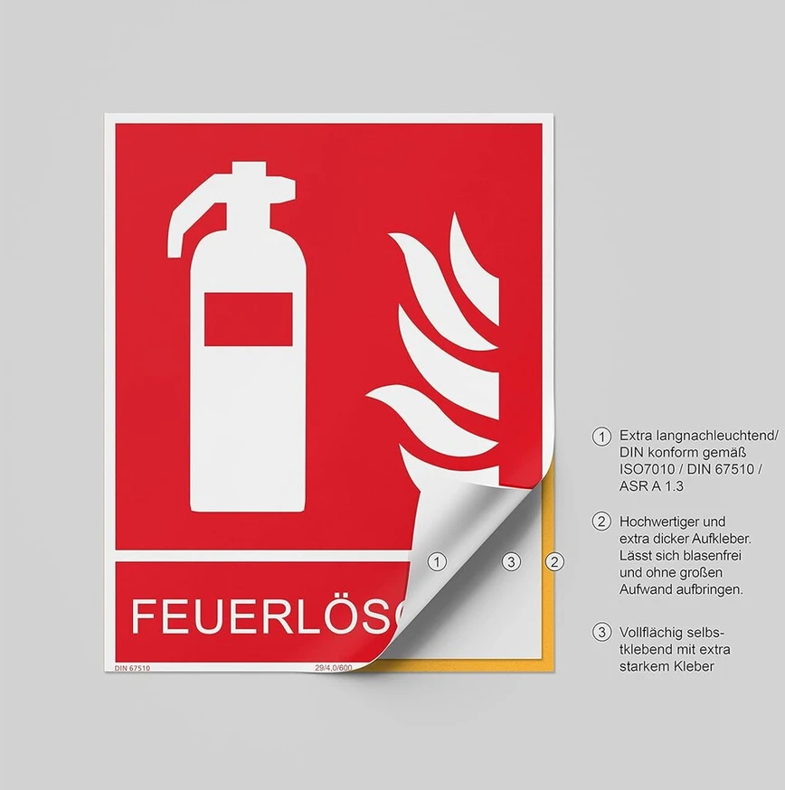 Priešgaisrinio gesintuvo simbolio ženklas su papildomu tekstu "fire Extinguisher" Iso7010 200 x 250 Priešgaisrinės apsaugos ženklo simbolis Priešgaisrinio gesintuvo Iso plastikinė plokštė fotoliuminescencinė ir lipni 200 x 250