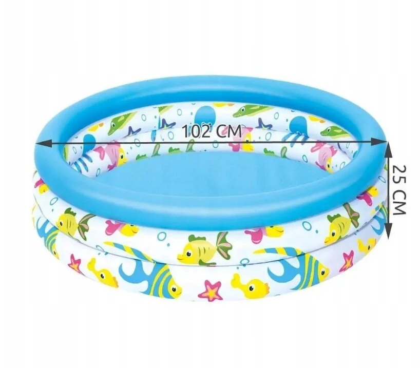 PRIPUČIAMAS BASEINAS SODO BASEINAS VAIKAMS 102x25 cm Braidymo baseinas